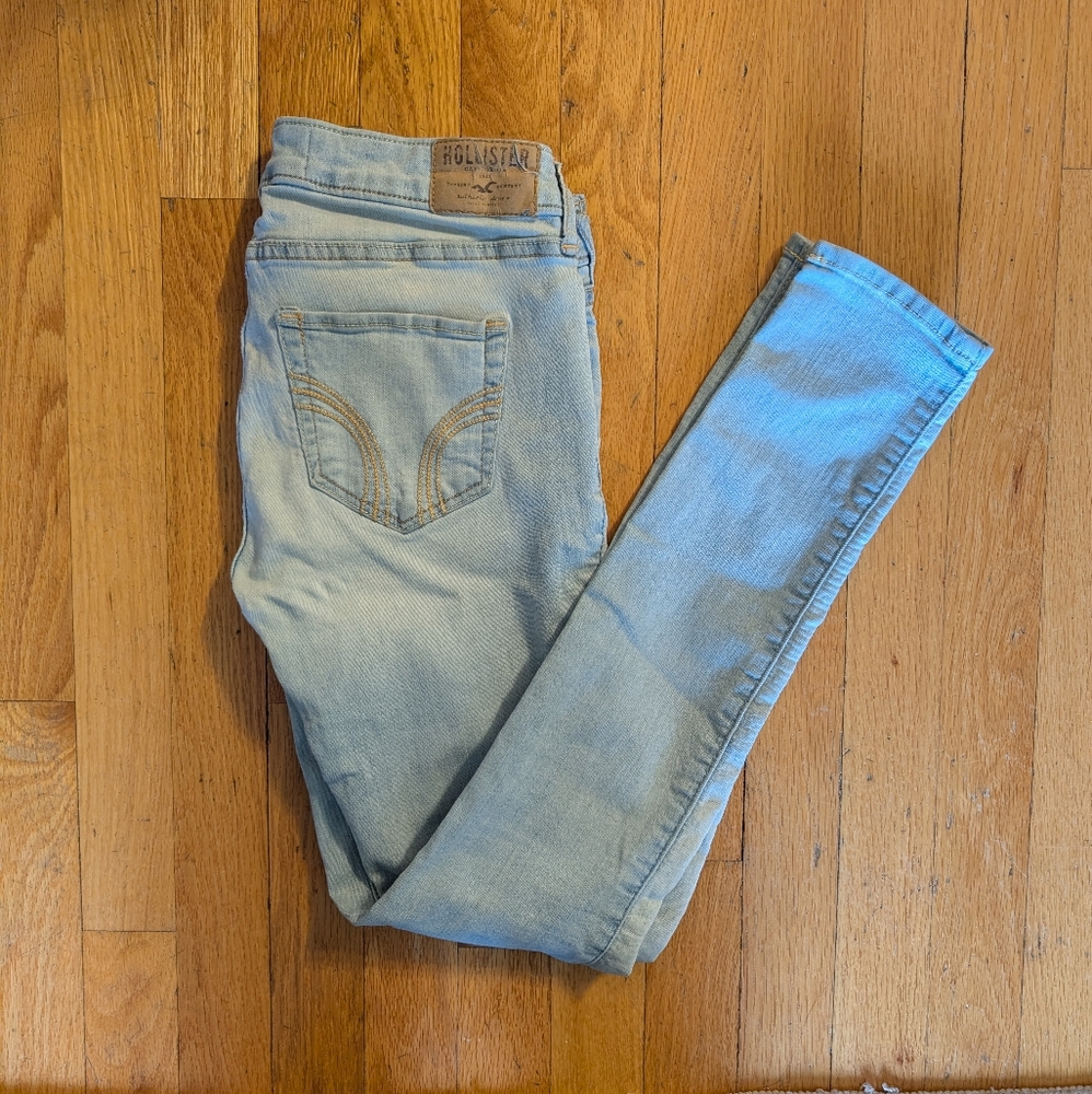 Hollister Women's Light Blue Super Skinny Jeans Size 24